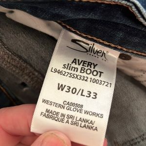Silver Avery slim Bootcut jeans